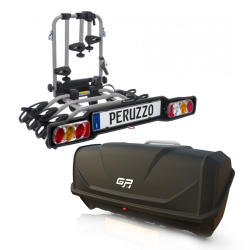 Platforma rowerowa do przewozu 4 rowerów Peruzzo Parma + GP EVOLVE BOX - zestaw