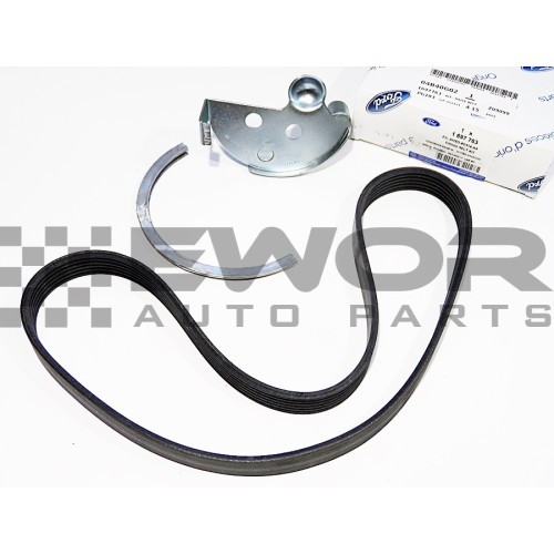 Pasek wieloklinowy z zestawem montażowym FOCUS III / MONDEO IV / C-MAX / GRAND C-MAX -  1.6 Duratec Ti-VCT (FORD Oryginał - 1697763)