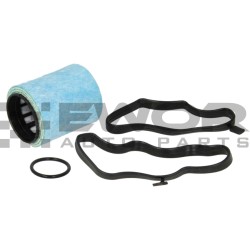 Separator (filtr odmy) / oddzielacz oleju oraz komplet uszczelek. BMW 3 (E46), 5 (E39), 7 (E38), X5 (E53) 3.0 d 08.99-06.04 (FEBI BILSTEIN-45183)