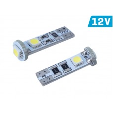 Żarówka (W5W) VISION (T10) 12V 3x 5050 SMD LED, CANBUS, biała, 2 szt.