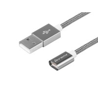 Kabel MYWAY do ładowania i synchronizacji, w oplocie nylonowym, 120 cm, USB > magnes neodymowy