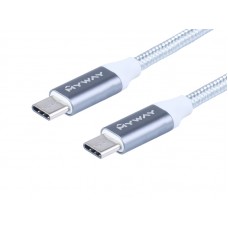 Kabel MYWAY do ładowania i synchronizacji, w oplocie z mikrofibry, 120 cm, USB-C > USB-C v3.0