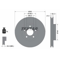 Tarcze hamulcowe - oś przednia - *282 mm - FORD FOCUS IV (TEXTAR 92303405)