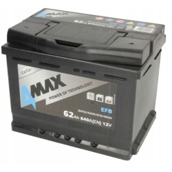 Akumulator 4MAX 12V 62Ah/640A START&STOP EFB P+ (odbiór osobisty)