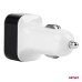 Ładowarka samochodowa 3x USB biała PCH-03 AMIO-01027