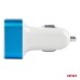 Ładowarka samochodowa 2x USB + woltomierz TEST-04 AMIO-01028