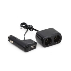 Rozgałęźnik rozgałęziacz zapalniczki SOC1 2+1 USB AMIO-01029