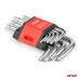 Klucze TORX krótkie CRV 9 szt. AMIO-01040