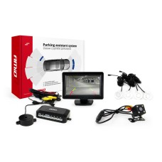 Zestaw czujników parkowania TFT01 4,3" z kamerą HD-315-LED 4 sensory białe
