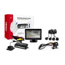 Zestaw czujników parkowania TFT01 4,3" z kamerą HD-315-LED 4 sensory czarne "GOLD"