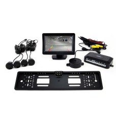 Zestaw czujników TFT01 4,3" z kamerą CAM-402 LED 4 sensory czarne