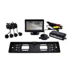 Zestaw czujników TFT01 4,3" z kamerą CAM-402 LED 4 sensory czarne "GOLD"