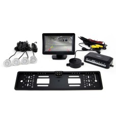 Zestaw czujników TFT01 4,3" z kamerą CAM-402 LED 4 sensory srebrne