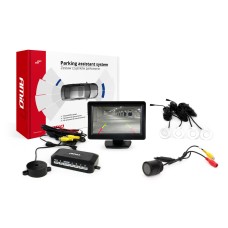 Zestaw czujników parkowania TFT01 4,3" z kamerą HD-301-IR 4 sensory białe
