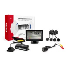 Zestaw czujników parkowania TFT01 4,3" z kamerą HD-301-IR 4 sensory czarne "GOLD"