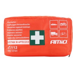 Apteczka samochodowa pierwszej pomocy z ustnikiem DIN 13164 AMIO-01691