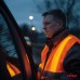 Kamizelka ostrzegawcza odblaskowa pomarańczowa XL z certyfikatem AMIO-01735