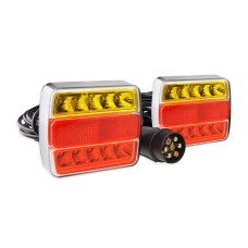 Zestaw świateł LED do przyczepki na magnes 12V AMIO-02141