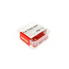 Bezpieczniki samochodowe płytkowe mini zestaw 50 szt. 10A AMIO-02219