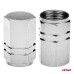 Aluminiowe nakrętki na wentyle kapturki srebrne 4 szt AMIO-02236