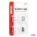 Aluminiowe nakrętki na wentyle kapturki srebrne 4 szt AMIO-02236