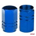 Aluminiowe nakrętki na wentyle kapturki niebieskie 4 szt AMIO-02239