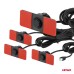 Zestaw czujników parkowania cofania Buzzer 4 sensory czarne wewnętrzne 16,5 mm AMIO-02253
