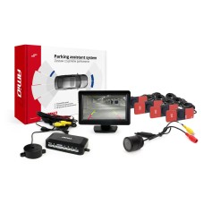 Zestaw czujników parkowania TFT01 4,3" z kamerą HD-301-IR 4 sensory czarne wewnętrzne