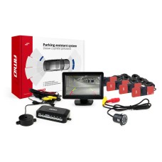 Zestaw czujników parkowania TFT01 4,3" z kamerą HD-308-LED 4 sensory czarne wewnętrzne