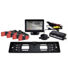 Zestaw czujników TFT01 4,3" z kamerą CAM-402 LED 4 sensory czarne wewnętrzne