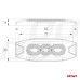 Lampa błyskowa ostrzegawcza płaska 3 LED R65 R10 12-24V AMIO-02297