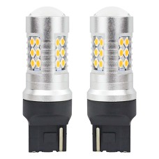 Żarówki LED CANBUS 3030 24SMD T20 WY21W Pomarańczowa Amber 12V 24V AMIO-02393