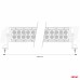Lampa robocza panelowa LED BAR prosta AWL25 180W 87cm 18000lm 12V 24V AMIO-02439