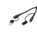 Kabel USB USB-C 3w1 iphone Lightning USB USB-C 1m UC-15 AMIO-02547