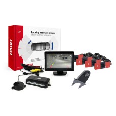 Zestaw czujników parkowania TFT01 4,3" z kamerą HD-502-IR 4 sensory czarne wewnętrzne