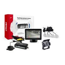 Zestaw czujników parkowania TFT01 4,3" z kamerą HD-501-IR 4 sensory srebrne