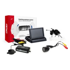 Zestaw czujników parkowania TFT02 4,3" z kamerą HD-301-IR 4 sensory białe