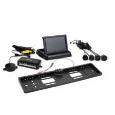Zestaw czujników parkowania TFT02 4,3" z kamerą HD-402-LED 4 sensory czarne