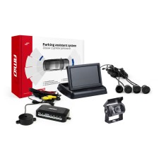 Zestaw czujników parkowania TFT02 4,3" z kamerą HD-501-IR 4 sensory czarne