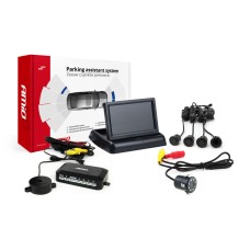 Zestaw czujników parkowania TFT02 4,3" z kamerą HD-308-LED 4 sensory czarne "GOLD"