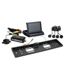 Zestaw czujników parkowania TFT02 4,3" z kamerą HD-402-LED 4 sensory czarne "GOLD"