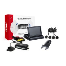 Zestaw czujników parkowania TFT02 4,3" z kamerą HD-502-IR 4 sensory czarne "GOLD"