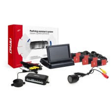 Zestaw czujników parkowania TFT02 4,3" z kamerą HD-301-IR 4 sensory czarne wewnętrzne
