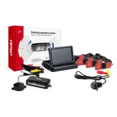 Zestaw czujników parkowania TFT02 4,3" z kamerą HD-305-LED 4 sensory czarne wewnętrzne
