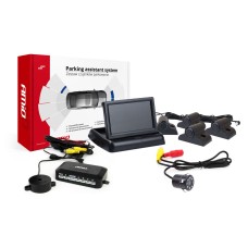 Zestaw czujników parkowania TFT02 4,3" z kamerą HD-307-IR 4 sensory czarne Truck