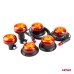 Lampa ostrzegawcza błyskowa mini kogut 18 LED magnes R65 R10 12V 24V W21ml AMIO-02924