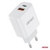 Ładowarka sieciowa PRO-09 USB + USB-C 20W Quick Charge 230V AMIO-02935