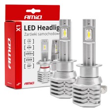 Żarówki samochodowe LED seria X1 H1 6500K Canbus AMIO-02963