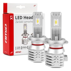 Żarówki samochodowe LED seria X1 H7 6500K Canbus AMIO-02966