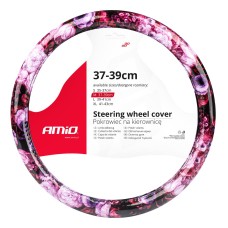 Pokrowiec nakładka na kierownicę samochodową M 37-39cm SWC-47-M AMIO-02988